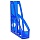 Лоток для бумаг вертикальный СТАММ «Лидер», тонированный синий, ширина 75мм