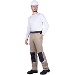 Брюки лет муж ТУРБО SAFETY (Брю405) беж/т-сер (96-100, 182-188)