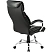 превью Кресло для руководителя Комус Мебель (Easy Chair) 516 чёрное (рециклированная кожа с компаньоном, металл хромированный)