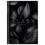Бизнес-блокнот А5, 80л., евроформат, BG «Just black», soft-touch ламинация, выб. лак