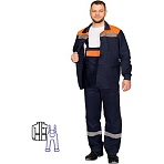 Костюм рабочий летний муж. л16-КПК с СОП син/оранж (р.60-62) 170-176