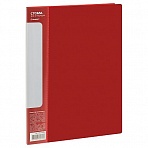 Папка с 60 вкладышами СТАММ «Стандарт» А4, 21мм, 700мкм, пластик, красная