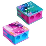 Точилка пластиковая Berlingo «Collision XS», с контейнером, 2 отверстия, ассорти