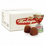 Конфеты ПОБЕДА ВКУСА, трюфели шоколадные БЕЗ САХАРА, посыпанные какао, 2 кг, гофрокороб