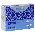 Протирочная бумага лист. OfficeClean Professional(Z-сл) (H2), 2-слойная, 190л/пач, 21×23см, синий