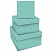 превью Набор квадратных коробок 3в1, MESHU «Turquoise style», (19.5×19.5×11-15.5×15.5×9см)