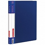 Папка с металлическим скоросшивателем и внутренним карманом BRAUBERG «Contract», синяя, до 100 л., 0.7 мм