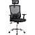 превью Кресло для руководителя Комус Мебель (Easy Chair) 650 чёрное (сетка/ткань, металл хромированный)