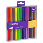 Двусторонние фломастеры для скетчинга «Brush&Fineliner», 12цв, кисть+линер, смываемые, РЕТ бокс, европодвес