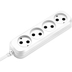 Удлинитель Buro BU-PSL4.1/W 1.5м (4 розетки) белый (пакет ПЭ)