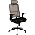 превью Кресло для руководителя Комус Мебель (Easy Chair) 601 серое/чёрное (сетка, пластик)