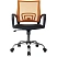 превью Кресло офисное Комус Мебель (Easy Chair) 396 оранжевое/чёрное (ткань/сетка, металл)