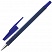 превью Ручка шариковая STAFF, СИНЯЯ, корпус прорезиненный синий, узел 0.7 мм, линия письма 0.35 мм