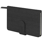 Еженедельник датированный 2026 МАЛЫЙ ФОРМАТ 95×155 мм, А6, BRAUBERG «Augustus», под кожу, черный