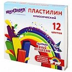 Пластилин классический ЮНЛАНДИЯ «ЮНЫЙ ВОЛШЕБНИК»12 цветов240 гсо стеком106506