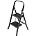 превью Стремянка Jet Black 2 шир. ступ. с ковриком, сталь, Zalger, арт. 9910-2