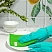 превью Перчатки латексные Paclan Practi Extra Dry с хлопковым напылением бирюзовые (размер 7, S, 407331)