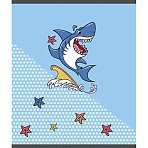 Тетрадь общая А5 48л Shark, клет, скреп, ВД-лак