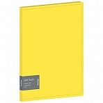 Папка с 20 вкладышами Berlingo «Soft Touch», 17мм, 700мкм, желтая, с внутр. карманом