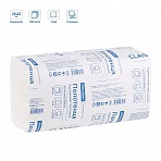 Полотенца бумажные лист. OfficeClean Professional ZZ(V) (H3) 1 слойн., 250л/пач, 23×23см, белые