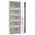 превью Ключница Aiko Key-50G на 50 ключей, 602×367×40мм, ключевой замок, металл, серый, стекл. дверца, с брелоками