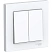 превью Выключатель двухклавишный Schneider Electric AtlasDesign 10А IP20 с рамкой скрытого монтажа белый (ATN000152)