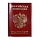 Обложка для паспорта РОССИЯ-ПАСПОРТ-ГЕРБ нат. кожа, бордо,1.01гр-ПСП ШИК-209
