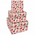 превью Набор квадратных коробок 3в1, MESHU «Strawberry», (19.5×19.5×11-15.5×15.5×9см)