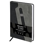 Ежедневник датированный 2026, А5, 138×213 мм, BRAUBERG «Assistant», под кожу, держатель, черный