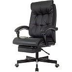Кресло VB_EChair 624 PU PM черный эко. кожа подст. для ног
