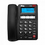 Телефон RITMIX RT-550 black, АОН, спикерфон, память 100 номеров, тональный/импульсный режим