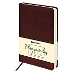 Ежедневник датированный 2026 А5 138×213 мм, BRAUBERG «Imperial», под кожу, коричневый