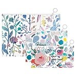 Набор пластиковых папок-конвертов на молнии Berlingo «Style», форматы А4, A5, Travel size, 3шт, с рисунком