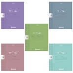 Тетрадь обложка пластик, 24 л., клетка, HATBER, Color Set (микс в спайке), 092030