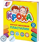 Пластилин восковой Кроха 12 цветов со стеком