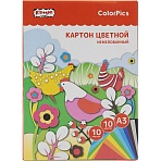 Картон цветной Комус Класс ColorPics 10л 10цв А3 немелован. папка