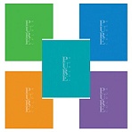 Тетрадь А5 48 л., HATBER-ECO скоба, офсет №2 ЭКОНОМ, клетка, обложка картон, PUREcolour (микс), 092115