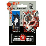 Закладки магнитные для книг, 3шт., MESHU «Kitsune», матовая ламинация, фольга