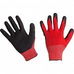 Перчатки рабочие трикотажные полиэфирные с латексным текстурированным покрытием (размер 8)