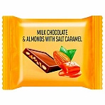 Шоколад порционный O'ZERA «Milk & Almonds» с миндалем и соленой карамелью, 1.2 кг