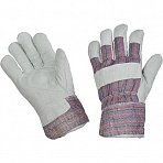 Перчатки рабочие трикотажные спилковые комбинированные утепленные