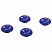 превью Магниты BRAUBERG, диаметр 30 мм, 4 шт., «СМАЙЛИКИ», голубые, в блистере