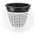превью Кашпо М-пластика Пирула белое/черное (29×29×20 см)