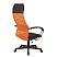 превью Кресло для руководителя Easy Chair 655 TTW оранжевое/чёрное (ткань/сетка/экокожа, пластик)