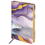 Ежедневник датированный 2026 А5 138×213 мм, BRAUBERG «Vista», под кожу твердый, «Texture»