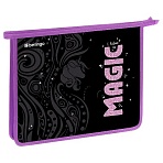 Папка для тетрадей 1 отделение, А5 Berlingo «Purple Magic», 240×205×40 мм, пластик, на молнии