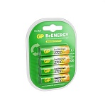 Батарейки аккумуляторные GP ReEnergy Ni-Mh пальчиковые КОМПЛЕКТ 4 шт., АА (HR6), 2600mAh, 270AAHCRGY