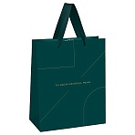 Пакет подарочный 18×23×10см MESHU «Monocolor. Emerald», отд. фольгой, матовая ламинация