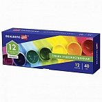 Гуашь художественная BRAUBERG ART CLASSIC, НАБОР 12 цветов в баночках по 40 мл