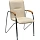 Конференц-кресло Easy Chair Samba Black бежевый/бук (экокожа, металл чёрный)